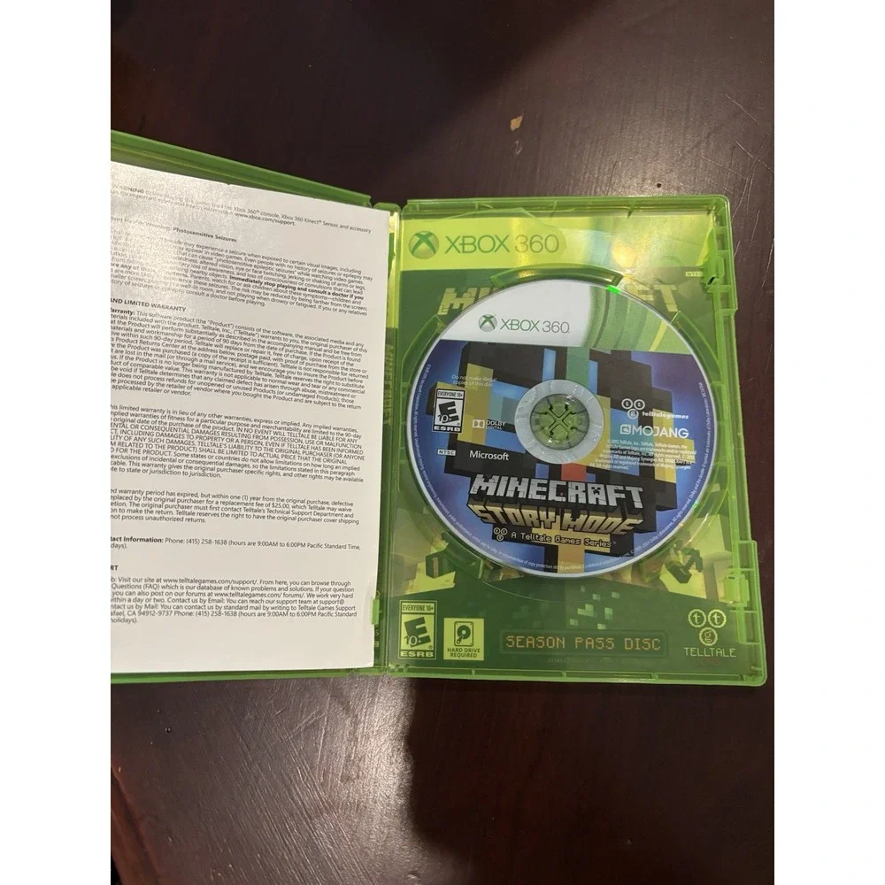 Minecraft: Story Mode Season Pass Disc (Xbox 360, 2015 Telltale Games)‎